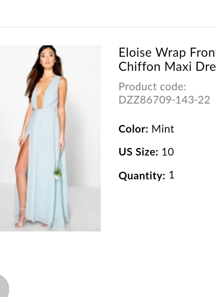 BooHoo Chiffon Wrap Dress